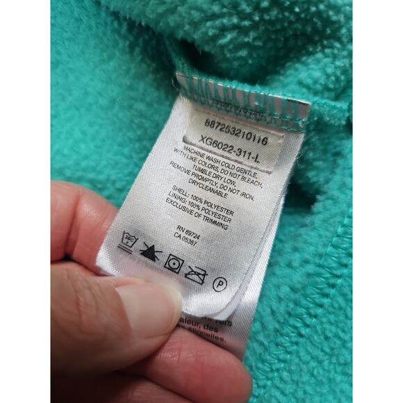 Columbia Fleece Girls Large 14/16 Mint Green Full Zip Cold Weather - Picture 5 of 7